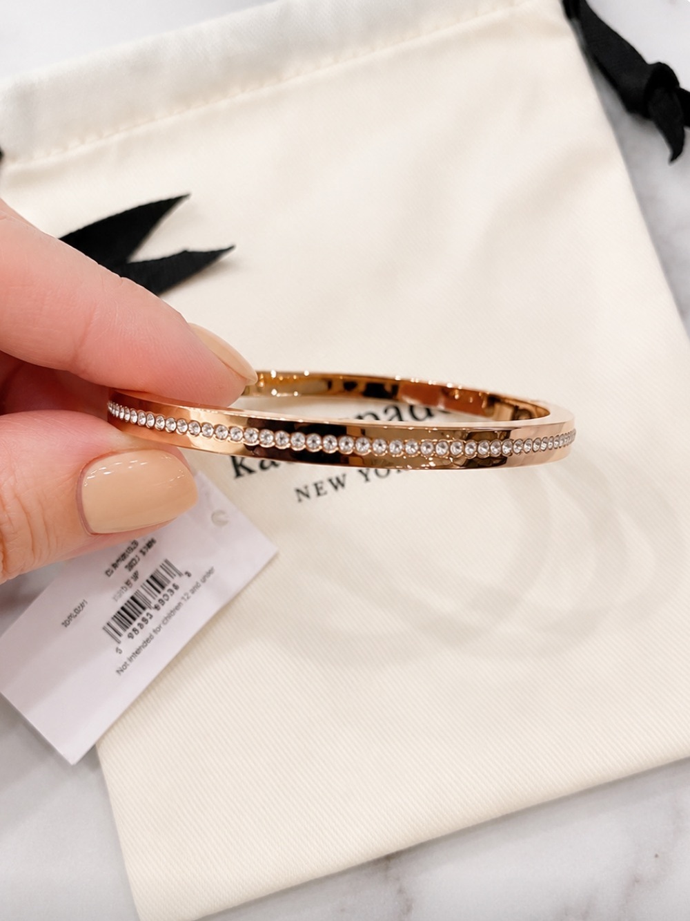 KATE SPADE Sparkling Rose Gold Ring It Up Bracelet